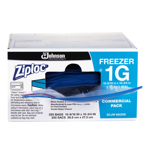 ZIPLOC 682258 SCJP Ziploc Freezer Gallon 250ct US CA