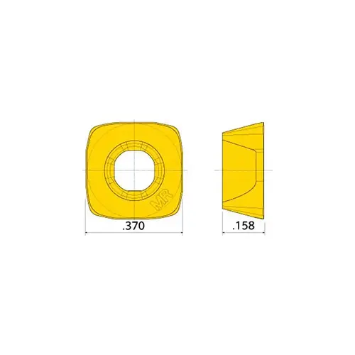 Ingersoll Cutting Tools 2912104 Milling Insert: SDXS0904MPR-MR IN4005, IN4005, Solid Carbide