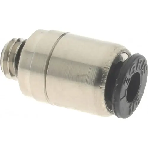 Push-To-Connect Tube Fitting: Connector, #10-32 Thread, 1/8" OD - pack of 5