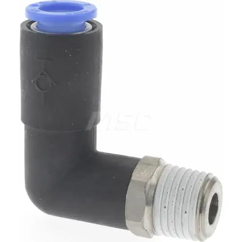 Push-To-Connect Tube Fitting: Male Elbow, 1/4" Thread