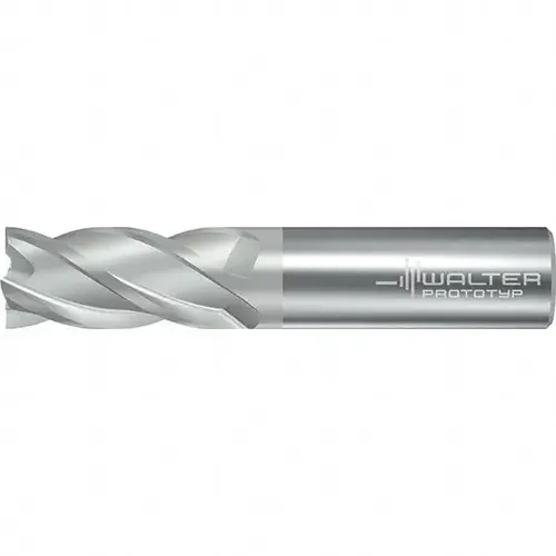 Walter-Prototyp 6519028 Square End Mill: 0.5000" Dia, 0.9843" LOC, 0.5" Shank Dia, 3.5" OAL, 4 Flutes, Solid Carbide
