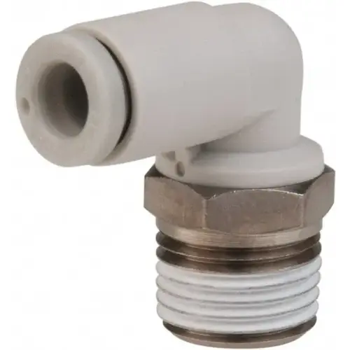 SMC PNEUMATICS KQ2L23-01NS Push-To-Connect Tube Fitting: Male Elbow, 1/8" Thread