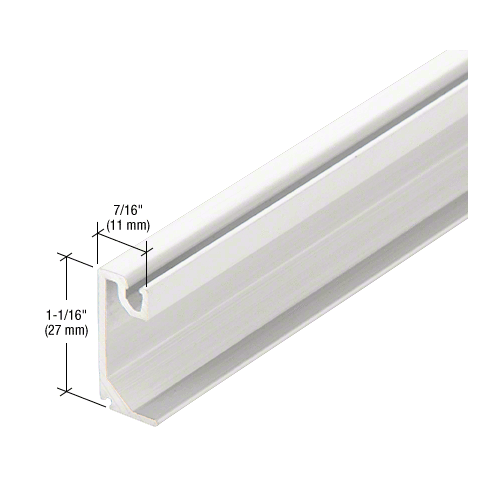 CRL-U.S. Aluminum M11652 Exterior Glass Stop, White KYNAR Paint - 24'-2