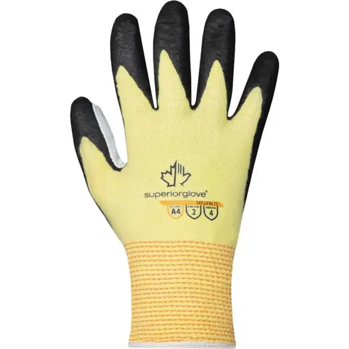 Superior Glove Works SKFGFNLTC-9 Cut & Puncture Resistant Gloves; Style: Knit ; Coating Material: Foam Nitrile ; Coating Coverage: Palm & Fingers ; Glove Type: Cut, Puncture & Abrasion-Resistant ; ANSI/ISEA Cut Resistance Level: A4 ; Primary Material: ParaActiv
