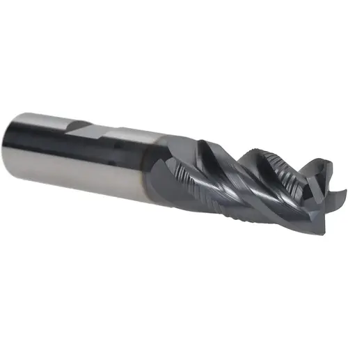 Iscar 5622719 Roughing & Finishing End Mill: 5/8" Dia, 4 Flutes, Corner Chamfer End, Solid Carbide TiAlN