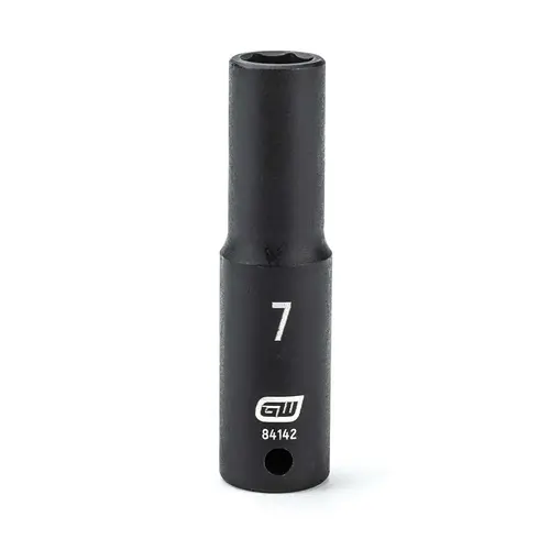 GEARWRENCH 84142 Impact Socket: 1/4" Drive, 7mm Socket, Hex Drive