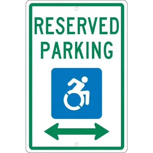 Accuform TMS327H ADA Traffic & Parking Sign: Rectangle, "Reserved Parking"