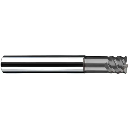Fraisa X7800542 Corner Radius End Mill: 1/2" Dia, 1/2" LOC, 55 deg Helix, TiAlN & AlCrN Coated, Corner Radius End, Centercutting Series XSpeed
