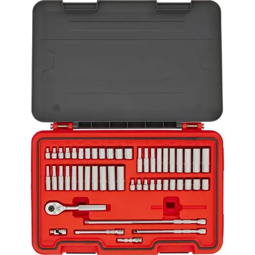 Proto J47351S Socket Set: 51 Pc, 1/4 to 9/16" Socket