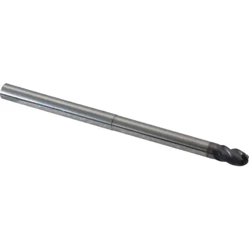 Seco 17002079 Ball End Mill: 1/4" Dia, 3/8" LOC, 4 Flute, Solid Carbide AlTiN