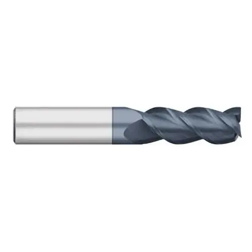 TITAN TC49516 Square End Mill: 0.2500" Dia, 0.75" LOC, 0.25" Shank Dia, 2.5" OAL, 3 Flutes, Solid Carbide