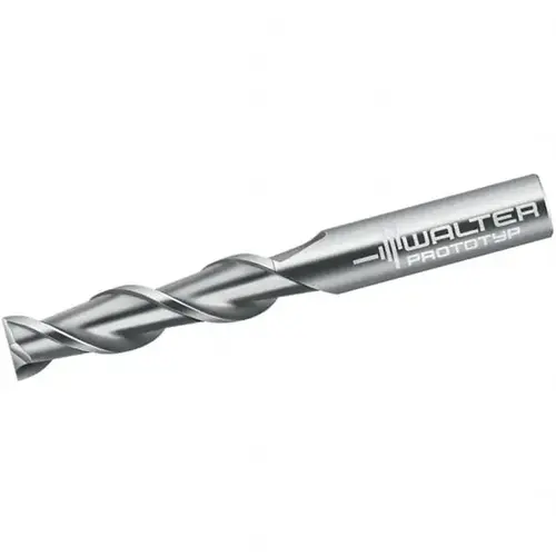 Walter-Prototyp 5543458 Square End Mill: 0.5000" Dia, 2" LOC, 0.5" Shank Dia, 4.5" OAL, 2 Flutes, Solid Carbide Bright/Uncoated