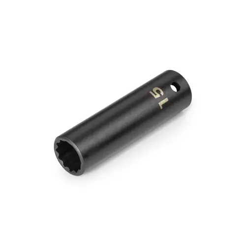Tekton SID23315 1/2 Inch Drive x 15 mm Deep 12-Point Impact Socket