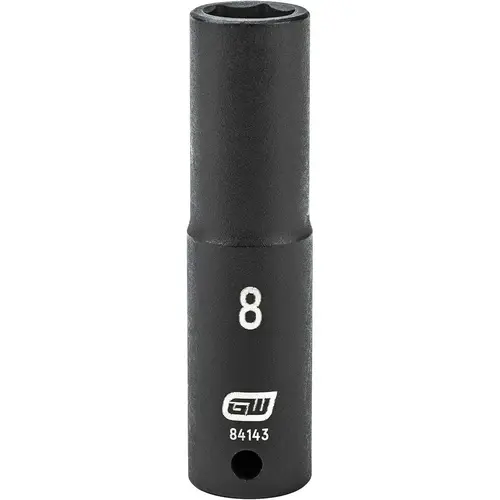 GEARWRENCH 84143 Impact Socket, 1/4 in Drive Size, 7/16 in Opening Size, 6-point, Deep Length