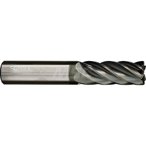 SC Tool 20637 Square End Mill: 1/2" Dia, 2" LOC, 6 Flutes, Solid Carbide