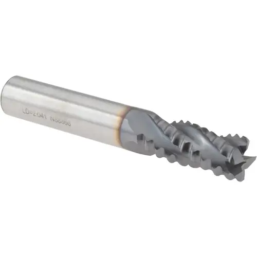 Seco 17016581 Roughing End Mill: 3/8" Dia, 4 Flutes, Single End, Cobalt TiCN