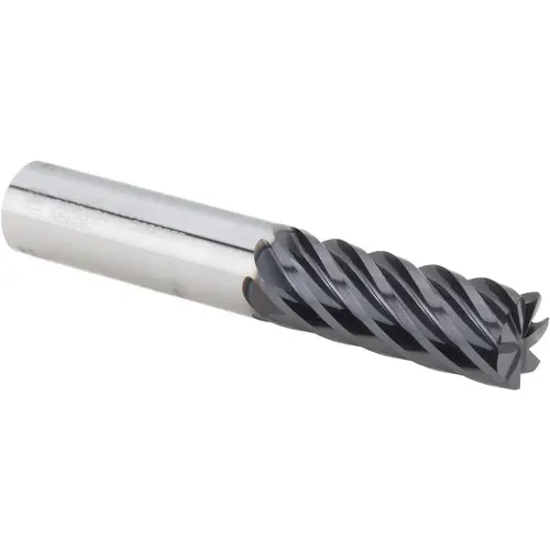 Seco 17002335 Corner Radius End Mill: 1/2" Dia, 1-1/4" LOC, 0.0150" Radius, 7 Flute, Solid Carbide AlTiN