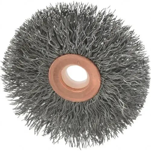 Weiler 93661 Wheel Brush: 2-1/2" Wheel Dia, Crimped