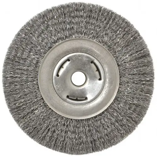 Weiler 93632 Cup Brush: 3-1/2" Dia, 0.014" Wire Dia, Steel, Crimped
