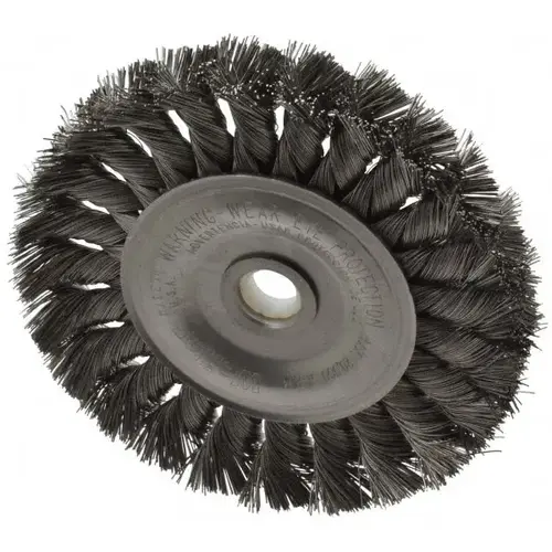 Weiler 94631 Wheel Brush: 4" Wheel Dia, Knotted
