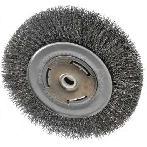 Weiler 93631 Wheel Brush: 6" Wheel Dia, Crimped