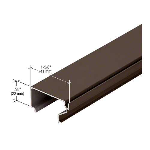 CRL-U.S. Aluminum M40322 Horizontal Glass Stop for 4" Mullions, Bronze Black Anodized - 24'-2"