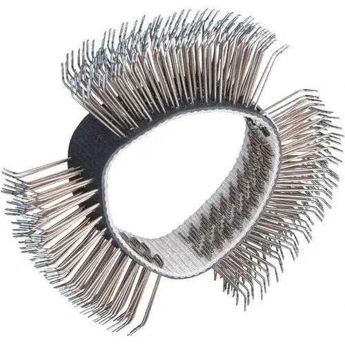 Dynabrade 92245 Wheel Brush: 4" Wheel Dia, Bent