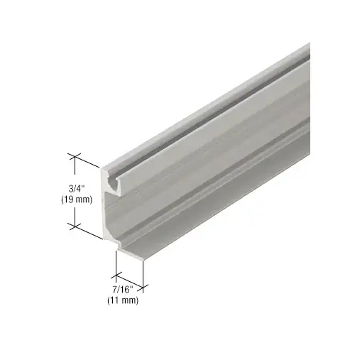 Glass Stop for 1" Glass Door Header, Clear Anodized - 21'-2"