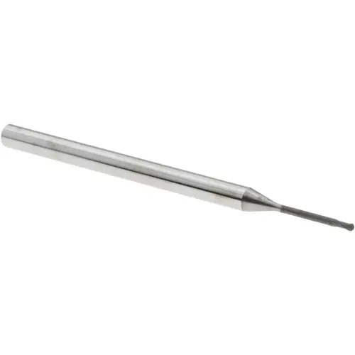 Fraisa B5787100 Ball End Mill: 1.00 mm Dia, 1.20 mm LOC, 2 Flute, Solid Carbide