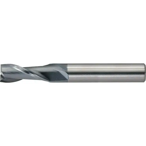 Union Tools 2465062 Square End Mill: 6.4 mm Dia, 2 Flutes, 16 mm LOC, Solid Carbide, 30 degree Helix