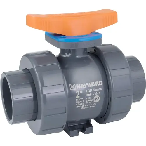 Hayward Flow Control TBH1150ASTE0000 Manual Ball Valve: 1-1/2" Pipe, Full Port