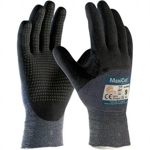 ATG 44-3455/XS Cut, Puncture & Abrasive-Resistant Gloves: Size XS, ANSI Cut A3, ANSI Puncture 2, Nitrile, Engineered Yarn