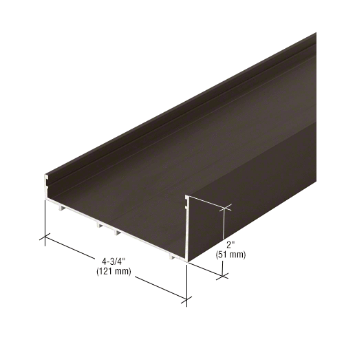 CRLU.S. Aluminum CS56322 Head and Sill Channel 24'2", Dark Bronze/Black Anodized Class 1
