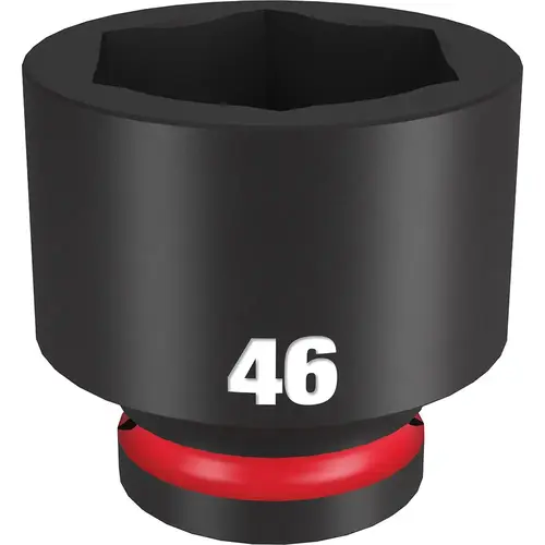 Impact Socket: 3/4" Drive, 46mm Socket, Hex Drive