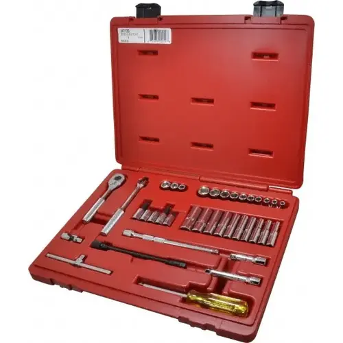 Proto J47137S Socket Set: 37 Pc, 1/8 to 9/16" Socket