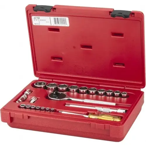 Proto J47122S Socket Set: 22 Pc, 3/16 to 1" Socket