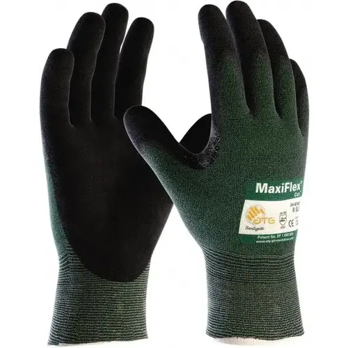 ATG 34-8743/XL Cut, Puncture & Abrasive-Resistant Gloves: Size XL, ANSI Cut A2, ANSI Puncture 1, Nitrile, Nylon & Spandex