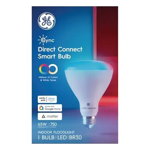 GE 93131795 GE Color Changing Smart Light, 9.5 W, Wi-Fi Connectivity: Yes, Medium Lamp Base, LED Lamp, 750 Lumens