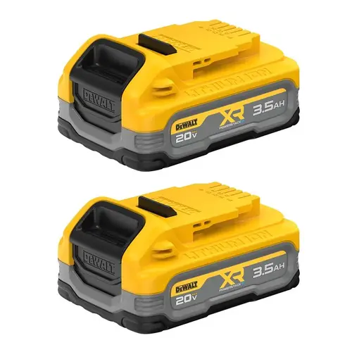 DEWALT XR POWERSTACK Battery, 20 V Battery, 3.5 Ah, Includes: (2) DCBP320 XR POWERSTACK 3.5 Ah Batteries
