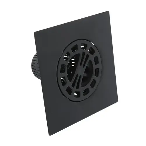 Danco 11087 Danco Square Hair Catcher, Plastic/Stainless Steel, Matte Black, For: 3 in Standard Shower Stall Drain