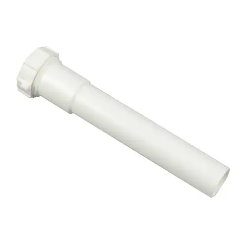 Danco 51668 Danco Pipe Extension Tube, 1-1/4 in, 8 in L, Slip-Joint, Plastic, White