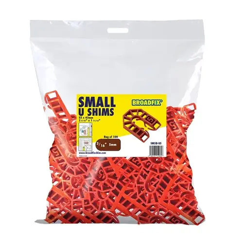 Broadfix SM5B-US Broadfix U-Shim, 5 mm Thick, 43 mm W, 55 mm L, Polypropylene