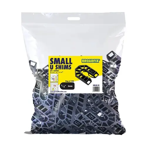 Broadfix SM6B-US Broadfix U-Shim, 6 mm Thick, 43 mm W, 55 mm L, Polypropylene