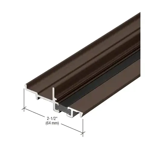 CRL-U.S. Aluminum BT84722 Door Stop Insert, Thermally Improved, Dark Bronze/Black Anodized Class 1, 21'-2"