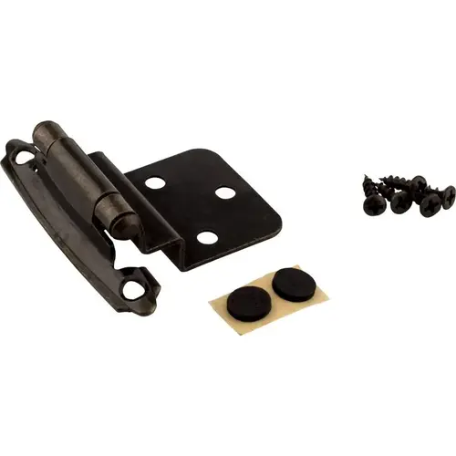 KasaWare 3/8 In. Antique Brass Self-Closing Inset Hinge - pack of 2