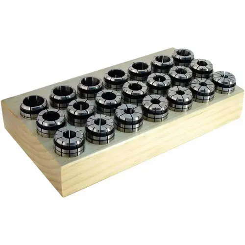 Collet Set: 21 Pc, Series ER32, 3/4" Capacity