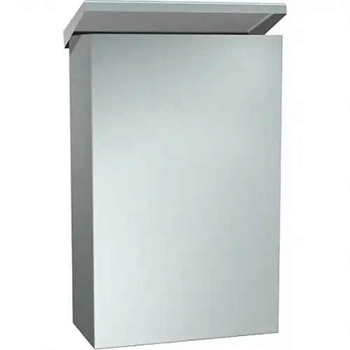 ASI American Specialties, Inc. 852 Feminine Hygiene Product Receptacles; Material: Stainless Steel ; Overall Depth: 4in ; Color: Silver ; Standards: ADA