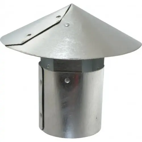 Value Collection 2403008 3" ID, Galvanized Duct Rain Caps