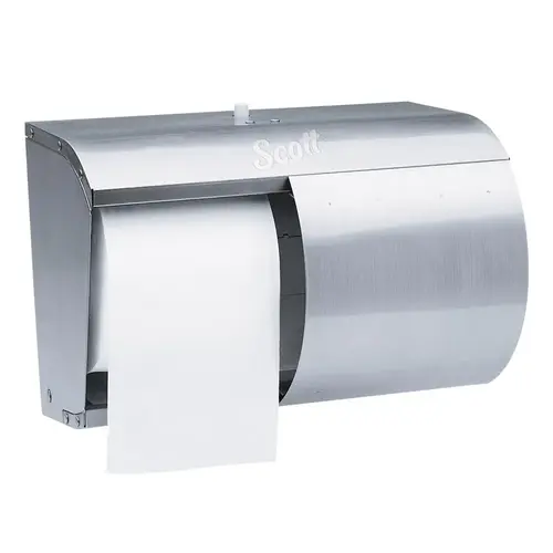 SCOTT 9606 Coreless Double Roll Stainless Steel Toilet Tissue Dispenser