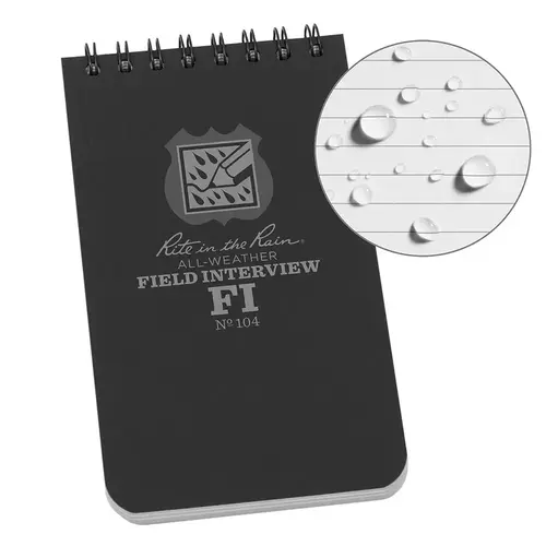 RITE IN THE RAIN 104 Field Interview Spiral Notebook: 50 Sheets
